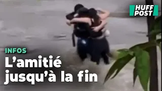 Crues en Italie : les images de ces amis s’enlaçant avant d’être emportés créent l'émoi