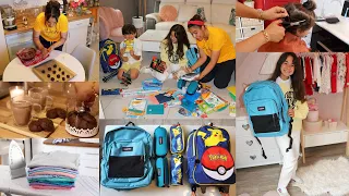 ✨ روتين ليلة اول يوم مدرسة و الكوليج🔝 تنظيم  بأفكار سهلة // MÉGA ORGANISATION VEILLE DE LA RENTRÉE🎒