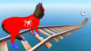 Crazy Horse Parkour - IMPOSSIBLE PARKOUR GTA 5 | Cavalo Parkour