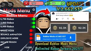 Cara Update !!! Roblox Mods menu Apk Unlimited Robux Versi 2.662.537 Terbaru 2025 Roblox Indonesia!