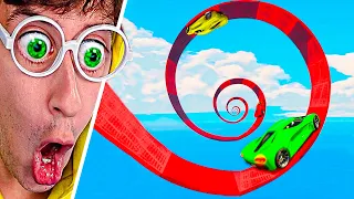 Mega Rampa ESPIRAL TROLL en GTA 5 😱!! (Carrera Cara a Cara ⚡)