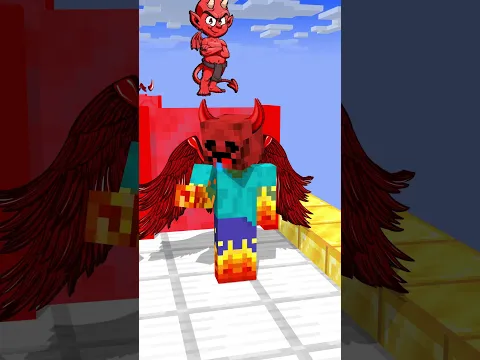 LOVE RUN DESTINY RUN: ANGLE HEROBRINE AND DEVIL DERP #minecraft #minecraftanimation#shorts#fyp