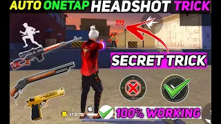 REAL AUTO ONETAP HEADSHOT TRICK  100% WORKING  - GARENA FREE FIRE  ||  #1
