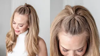 HAIR HACK 🦋🤍 EASY HALFUP ELASTIC HAIRSTYLE