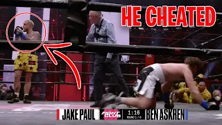 JAKE PAUL VS BEN ASKREN HIGHLIGHTS!!  *PROOF JAKE PAUL CHEATED!!!* REACTION
