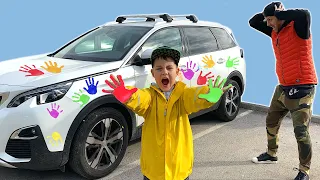 Timko goes to a Big Car Wash with daddy or Who painted a car?