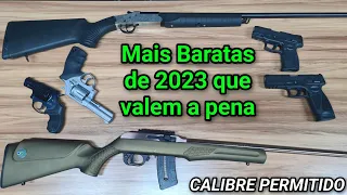 Armas mais Baratas que Vale a Pena ter em 2023 - Calibres Permitidos - 9mm, 357 Magnum, 38, 12 22mag
