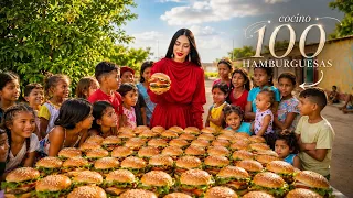 Cocino 100 hamburguesas para los ninos 🍔