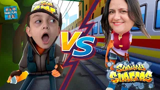 SUBWAY SURFERS MAMÃE VS RODRIGO - BATALHA QUEM CORRE MAIS