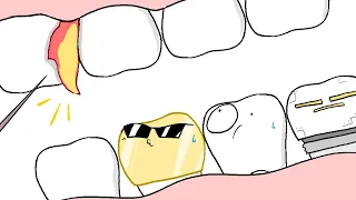 uncomfortable teeth animation