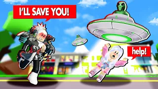 Ninja Aeren Saves His GF Ruthbell from Alien Kidnappers (Roblox Brookhaven🏡RP)