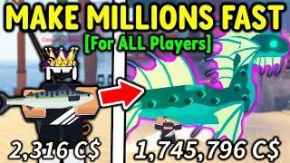 FASTEST Way To Make MILLIONS From BEGINNER To PRO in Roblox Fisch..