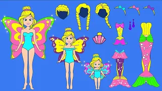 [LIVE NOW] Paper Dolls Mermaids Dress Up 🔴 Mother and daughter