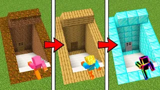 DE BASE SECRETA NOOB A BASE SECRETA PRO EN MINECRAFT