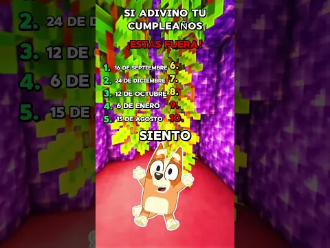 ¡Si digo tu cumpleaños, estás fuera!#bluey