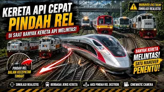 Train Crossing Compilation | 7 Momen Kereta Api Pindah Rel Paling Menegangkan | Lokomotif Promax