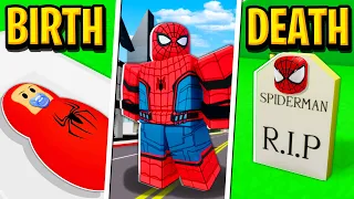 Birth To Death of SPIDERMAN in Roblox BROOKHAVEN RP!!