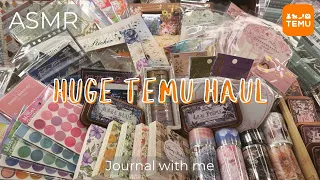 ASMR Unboxing & Journaling with Temu Supplies🧡📦📜✨