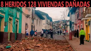 TERROR EN ECUADOR 124 VIVIENDAS DAÑADAS NO PARA DE TEMBLAR