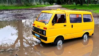 Unboxing Wpl  Drift Van 1/10 Taxi Huali Tianjin Dafa TJ110 Test RC Car Truck Carry