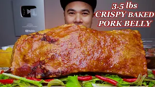 LECHON PORK BELLY | Baked Super Crispy Pork Belly | MUKBANG PHILIPPINES