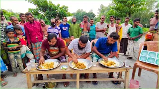 গরুর মাংস ও ভাত খাওয়ার হাডাহাড্ডি লড়াই দেখুন - Beef Meat eating challenge