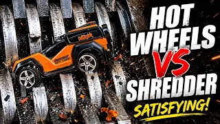 Hot Wheels Cars vs Shredder 🚗💥 Satisfying Destruction!