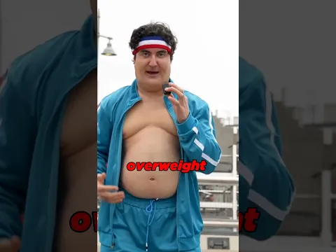 Overweight guy vs muscle beach bodybuilders