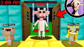 ¡NUNCA LE ABRAS LA PUERTA A LA CABRA EN EL COLUMPIO A LAS 3 AM EN MINECRAFT! | Michi y Bebe Noob