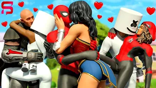 WHO'S A BETTER KISSER - Spider-Man's KISSING COMPITITION... Fortnite