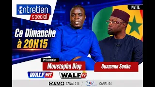 Ousmane Sonko est l'invité de Moustapha Diop dans Entretien Spéciale de 16/08/26 sur WalfNet
