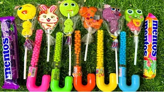 Yummy dinosaur  surprise egg toys opening - Lollipo Cutting Rainbow.Gummy Candy