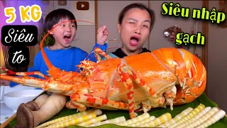 May mắn tóm đc con Tôm hùm siêu khủng đem về hấp mía-ta nói siêu ngập gạch siêu ngọt #1298