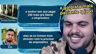 ENROLANDO A GOLPISTA ATÉ ELA DESISTIR DO GOLPE (se fingiu de idoso)  - Maicon React