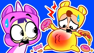 🍕🍟 Baby Don't Overeat! 🌭🍔 They Are Not Healthy 🥹 | Learning Habits by Piccoletta Live
