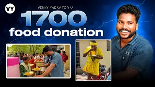 1700 members food donation 🔥‼️💥| Venky yadav catering 