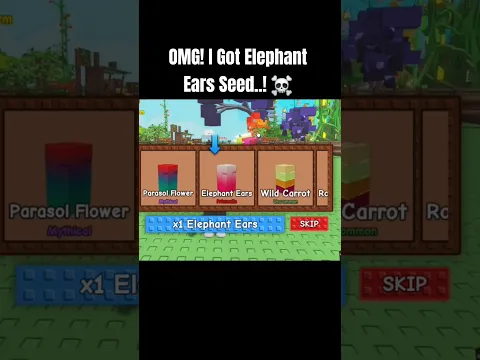OMG! I Got Elephant Ears Seed..! ☠️ + CRAZY MEGA Harvest Reward! #growgarden #roblox