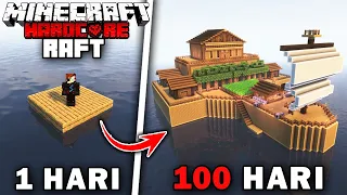 100 Hari Minecraft RAFT Hardcore - SEGITIGA BERMUDA [BISA JALAN]
