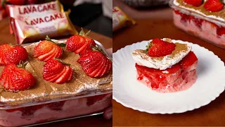 Easy NO BAKE Strawberry Ref Cake 🍰🍓