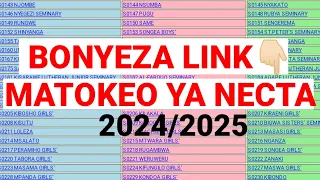 TAZAMA MATOKEO ya Kidato Cha PILI NECTA 2024/2025 Na Darasa la NNE...
