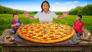 2 Short Men vs 1 Giant Man Pizza Challenge 🍕💰Winner Gets $20,000!
