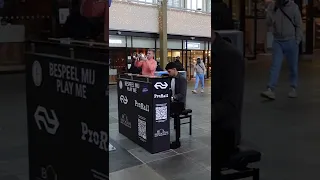 Spontaneous duet Bugel & Piano - Imagine John Lennon (Railway station performance) #ukraine