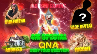 4 MILLIONS💎 GIVEAWAY AND QNA || JACKSON GAMING