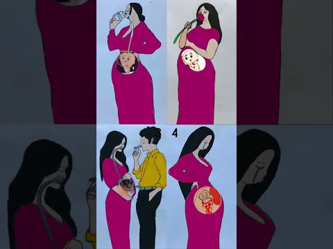 4 deep meaning video about pregnancy time (part) 59 #art #dreawing #viralvideo #animationvideo