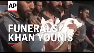 Funerals after Khan Younis homes hit where Palestinians were sheltering