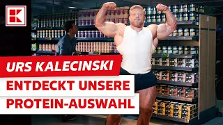 Urs Kalecinski macht eine Workout-Session in unserer Filiale und entdeckt unsere Protein-Auswahl.