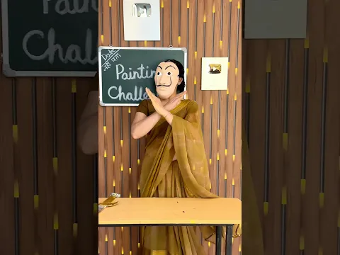 Painting challenge👺😱😰|| Krishna Guldhar || #shorts #challenge #shortsfeed