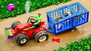 Diy tractor trolley pickup cow,pig,sheep farm animal science project