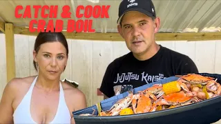Catch & Cook Blue Crab Boil 🦀 | Let’s Go!