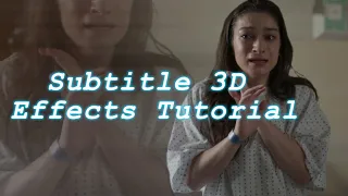 Subjtitle 3D Effect Tutorial. #edit